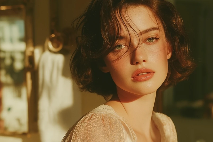 Discover the Charm of the Vintage-Inspired Apricot Lace Shirt